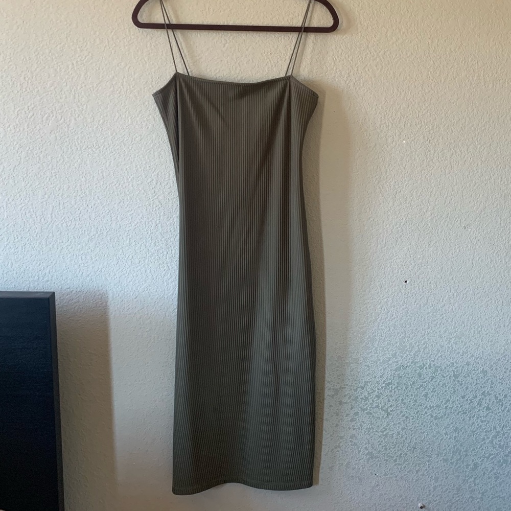 Topshop Ribbed Midi Dress